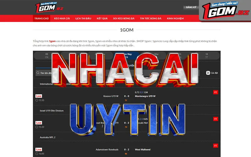 Hệ thống tổng hợp link nhà cái uy tín được kiểm duyệt trên 1GOM
